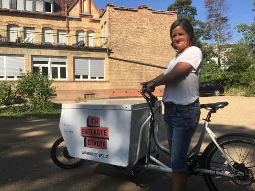 Lastenrad im Test StartWerk Wiesbaden Büros